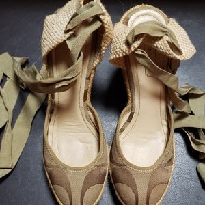Coach Monogram Wedges
